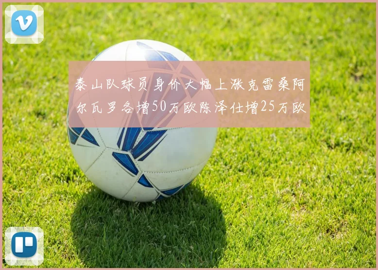 泰山队球员身价大幅上涨克雷桑阿尔瓦罗各增50万欧陈泽仕增25万欧