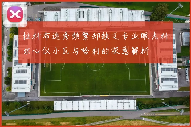 拉科布选秀频繁却缺乏专业眼光科尔心仪小瓦与哈利的深意解析